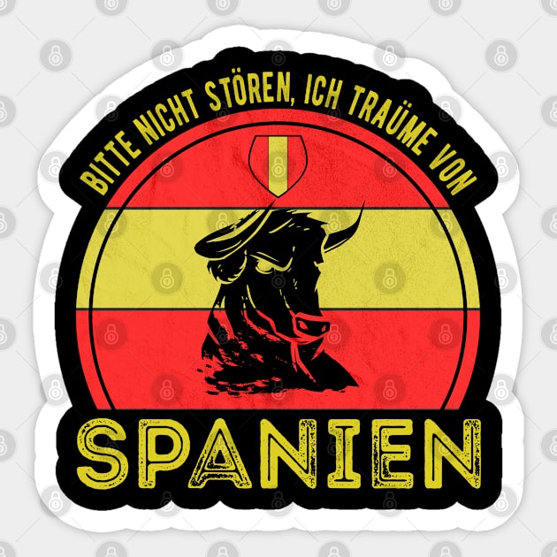 Please Do Not Disturb Dreams Of Spain Souvenir Sticker by RegioMerch